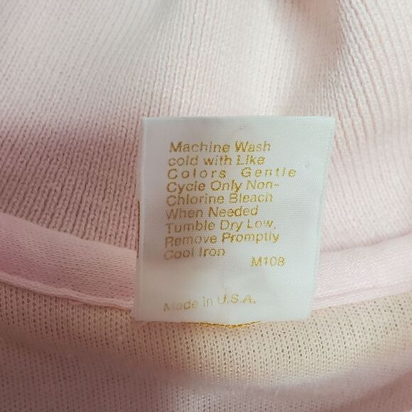 Jantzen L Pastel Pink Blue Polo Shirt Colorblock Striped Easter Spring - Picture 9 of 9